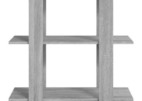 Bibliotecă/Separator cameră, gri sonoma, 80x30x87 cm - 5/5