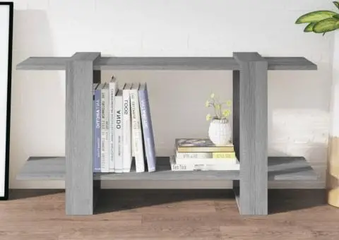 Bibliotecă, gri sonoma, 100x30x51 cm, lemn compozit - 1/5