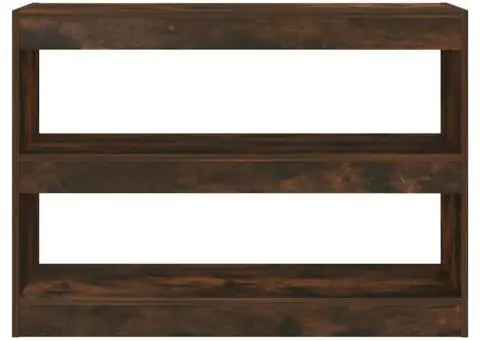 Bibliotecă/Separator cameră, stejar fumuriu, 100x30x72 cm - 3/5