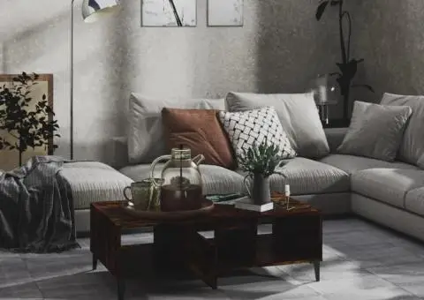 Măsuță de cafea, stejar fumuriu, 103,5x60x35 cm, lemn prelucrat - 3/5