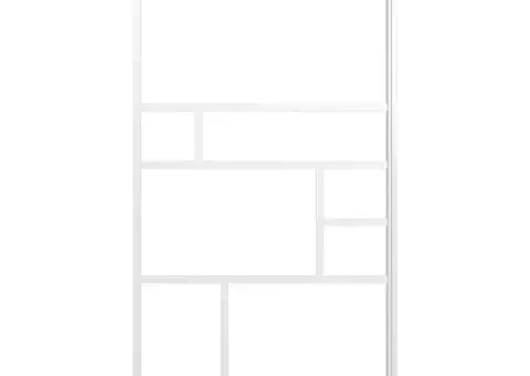 Perete pentru cabină de duș walk-in, alb, 100x195cm, sticlă ESG - 3/5