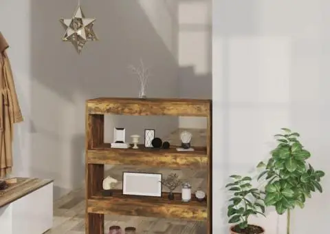 Bibliotecă/Separator cameră, stejar, 80x30x103cm, lemn compozit - 1/5