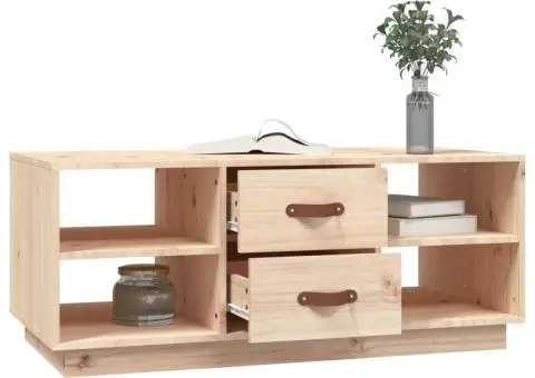 Măsuță de cafea, 100x50x41 cm, lemn masiv de pin - 4/5