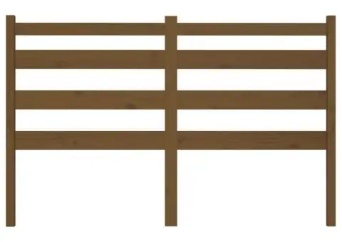 Tăblie de pat, maro miere, 166x4x100 cm, lemn masiv de pin - 4/5