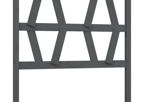 Tăblie de pat, gri, 106x4x100 cm, lemn masiv de pin - 2/5