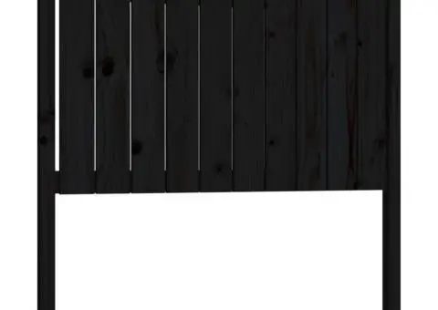 Tăblie de pat, negru, 106x4x110 cm, lemn masiv de pin - 2/5