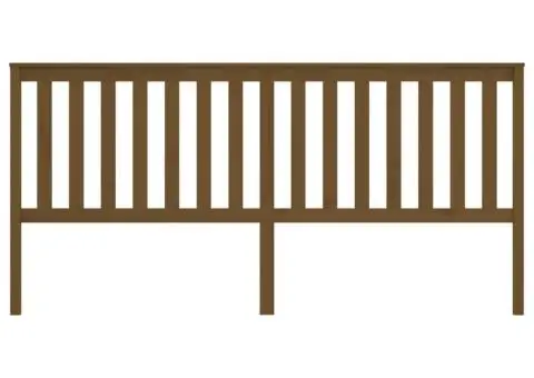 Tăblie de pat, maro miere, 206x6x101 cm, lemn masiv de pin - 3/5