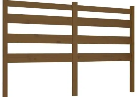 Tăblie de pat, maro miere, 186x4x100 cm, lemn masiv de pin - 2/5