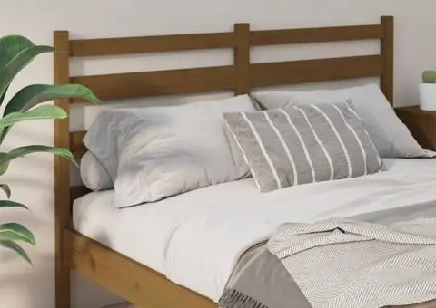 Tăblie de pat, maro miere, 186x4x100 cm, lemn masiv de pin - 3/5