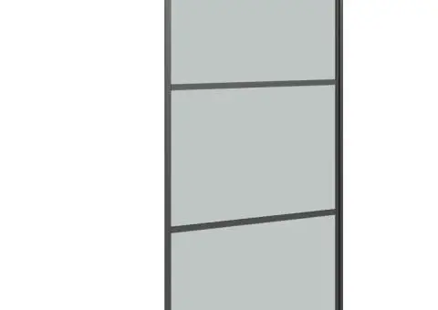 Paravan duș walk-in negru 100x195 cm sticlă ESG culoare închisă - 2/5