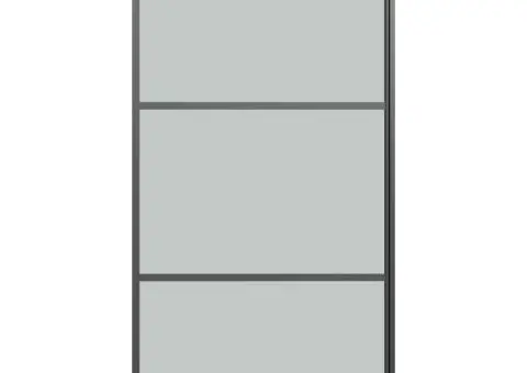 Paravan duș walk-in negru 100x195 cm sticlă ESG culoare închisă - 3/5