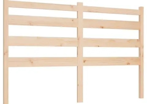 Tăblie de pat, 126x4x100 cm, lemn masiv de pin - 2/5