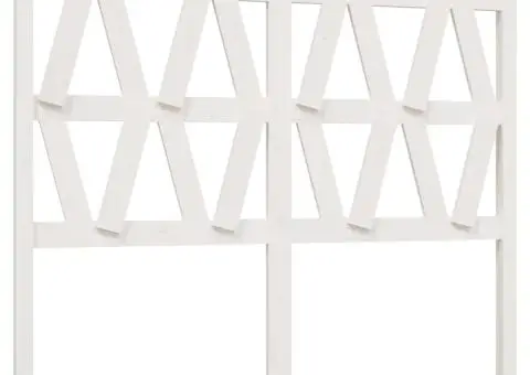 Tăblie de pat, alb, 156x4x100 cm, lemn masiv de pin - 2/5