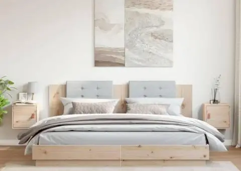 Dulapuri de perete, 2 buc., 31,5x30x30 cm, lemn masiv de pin - 1/5