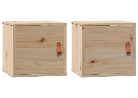 Dulapuri de perete, 2 buc., 31,5x30x30 cm, lemn masiv de pin - 2/5