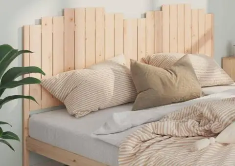 Tăblie de pat, 206x4x110 cm, lemn masiv de pin - 3/5