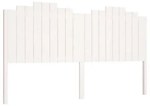 Tăblie de pat, alb, 186x4x110 cm, lemn masiv de pin - 2/5