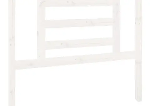 Tăblie de pat, alb, 106x4x100 cm, lemn masiv de pin - 2/5