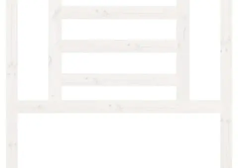 Tăblie de pat, alb, 106x4x100 cm, lemn masiv de pin - 3/5