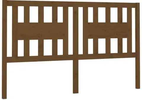 Tăblie de pat, maro miere, 206x4x100 cm, lemn masiv de pin - 2/5