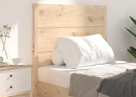 Tăblie de pat, 96x4x100 cm, lemn masiv de pin - 3/5