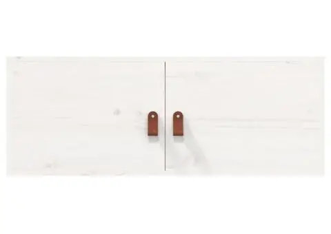 Dulap de perete, alb, 80x30x30 cm, lemn masiv de pin - 3/5