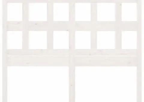 Tăblie de pat, alb, 205,5x4x100 cm, lemn masiv de pin - 4/5