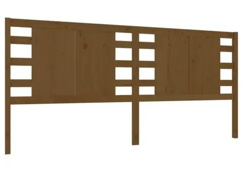 Tăblie de pat, maro miere, 126x4x100 cm, lemn masiv de pin - 2/5