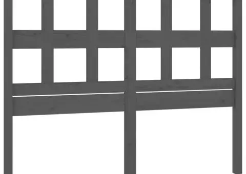 Tăblie de pat, gri, 145,5x4x100 cm, lemn masiv de pin - 2/5