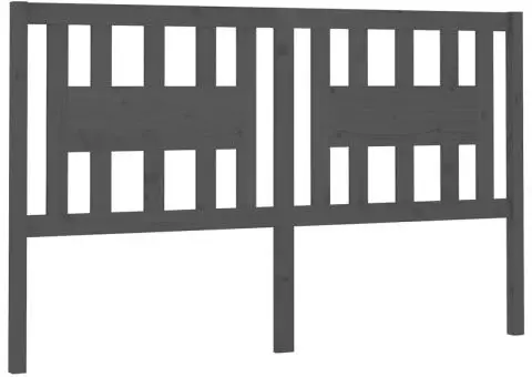 Tăblie de pat, gri, 186x4x100 cm, lemn masiv de pin - 2/5