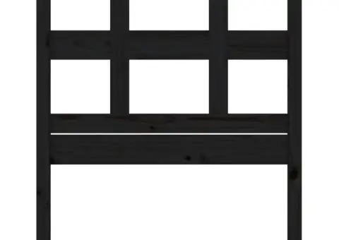 Tăblie de pat, negru, 80,5x4x100 cm, lemn masiv de pin - 4/5