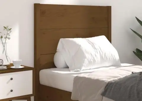 Tăblie de pat, maro miere, 81x4x100 cm, lemn masiv de pin - 3/5