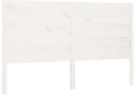 Tăblie de pat, alb, 146x4x100 cm, lemn masiv de pin - 2/5