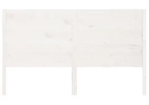 Tăblie de pat, alb, 146x4x100 cm, lemn masiv de pin - 3/5