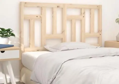 Tăblie de pat, 125,5x4x100 cm, lemn masiv de pin - 4/5