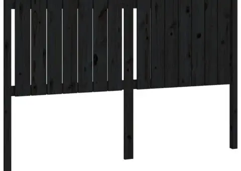 Tăblie de pat, negru, 165,5x4x100 cm, lemn masiv de pin - 2/5