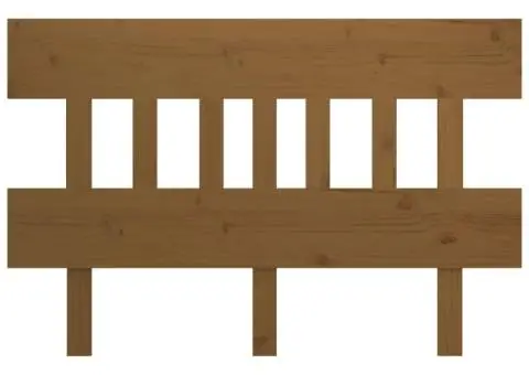 Tăblie de pat, maro miere, 138,5x3x81 cm, lemn masiv de pin - 3/5