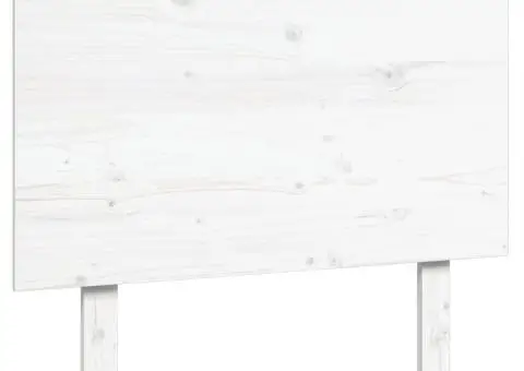 Tăblie de pat, alb, 94x6x82,5 cm, lemn masiv de pin - 2/5