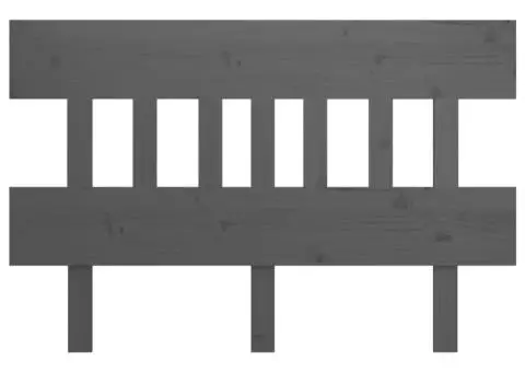 Tăblie de pat, gri, 163,5x3x81 cm, lemn masiv de pin - 3/5