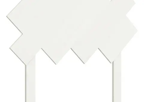 Tăblie de pat, alb, 92x3x81 cm, lemn masiv de pin - 2/5