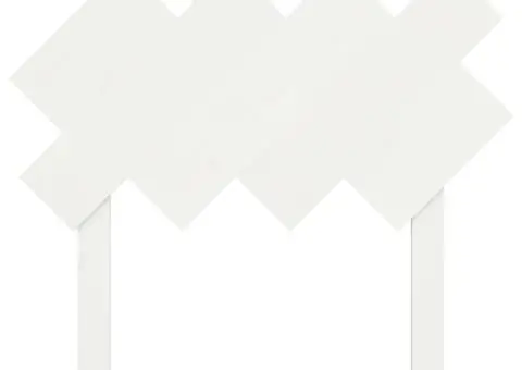 Tăblie de pat, alb, 92x3x81 cm, lemn masiv de pin - 4/5