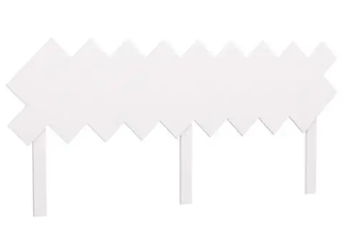 Tăblie de pat, alb, 178x3x80,5 cm, lemn masiv de pin - 2/5