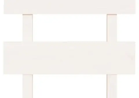 Tăblie de pat, alb, 103,5x3x81 cm, lemn masiv de pin - 3/5