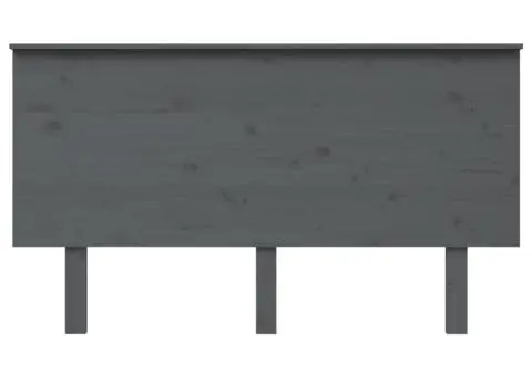 Tăblie de pat, gri, 144x6x82,5 cm, lemn masiv de pin - 3/5