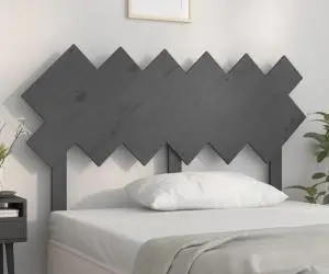vidaXL Tăblie de pat, gri, 132x3x81 cm, lemn masiv de pin