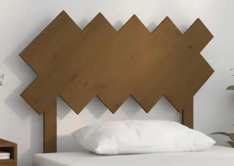 Tăblie de pat, maro miere, 104x3x80,5 cm, lemn masiv de pin - 3/5