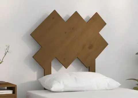 Tăblie de pat, maro miere, 72,5x3x81 cm, lemn masiv de pin - 1/5