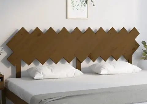 Tăblie de pat, maro miere, 196x3x80,5 cm, lemn masiv de pin - 3/5