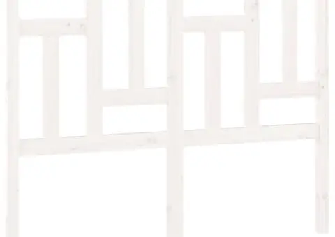 Tăblie de pat, alb, 155,5x4x100 cm, lemn masiv de pin - 2/5