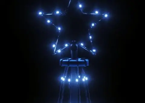 Brad de Crăciun conic, 1134 LED-uri, albastru, 230x800 cm - 5/5